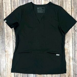 Figs Casma Technical Collection Scrub Top Black Women's Size Small